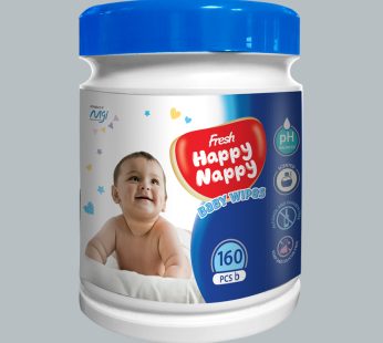 Fresh Happy Nappy Wet Wipes 160 Pcs Jar