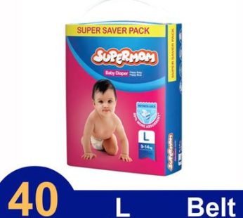 Supermom Belt System Baby Belt Diaper (L Size) (9-14kg) (40pcs)