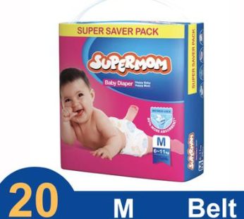 Supermom Belt System Baby Diaper (M Size) (6-11kg) (20pcs)