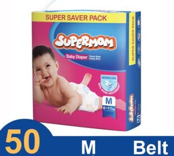 Supermom Belt System Baby Diaper (M Size) (6-11kg) (50pcs)