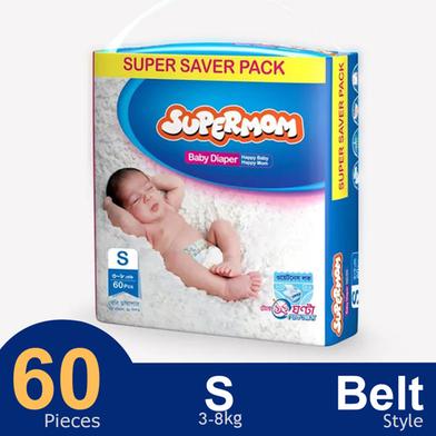 Supermom Belt System Baby Diaper (S Size) (3-8kg) (60pcs)